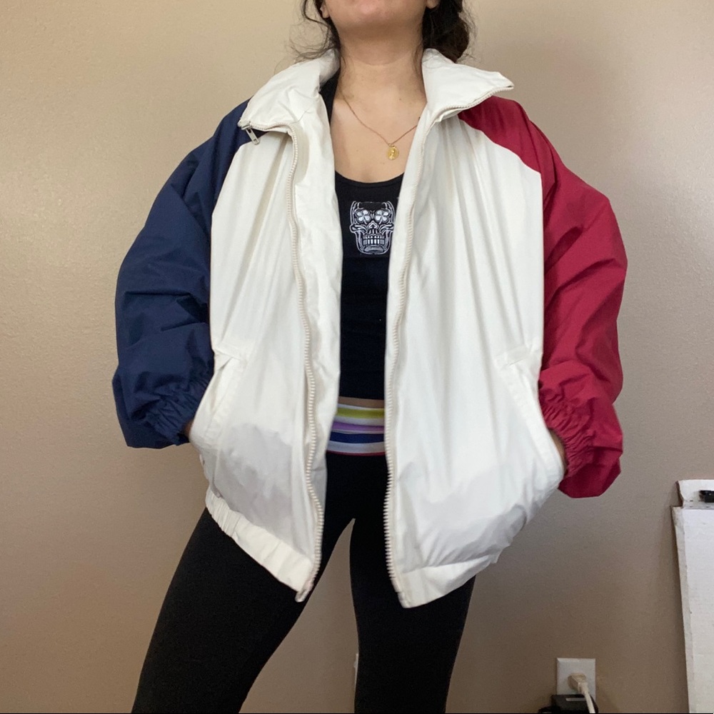 St Johns Bay Colorblock Zip Up Jacket size L